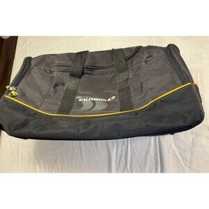 Salomon Black Duffle Bag Travel Weekend Trip Zip Close Multiple Pockets XL
